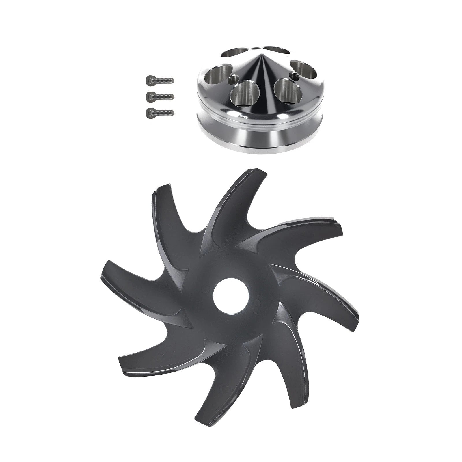 Single Groove Billet Pulley & Fan for GM Cadillac 472-500-502 (1963–1970)