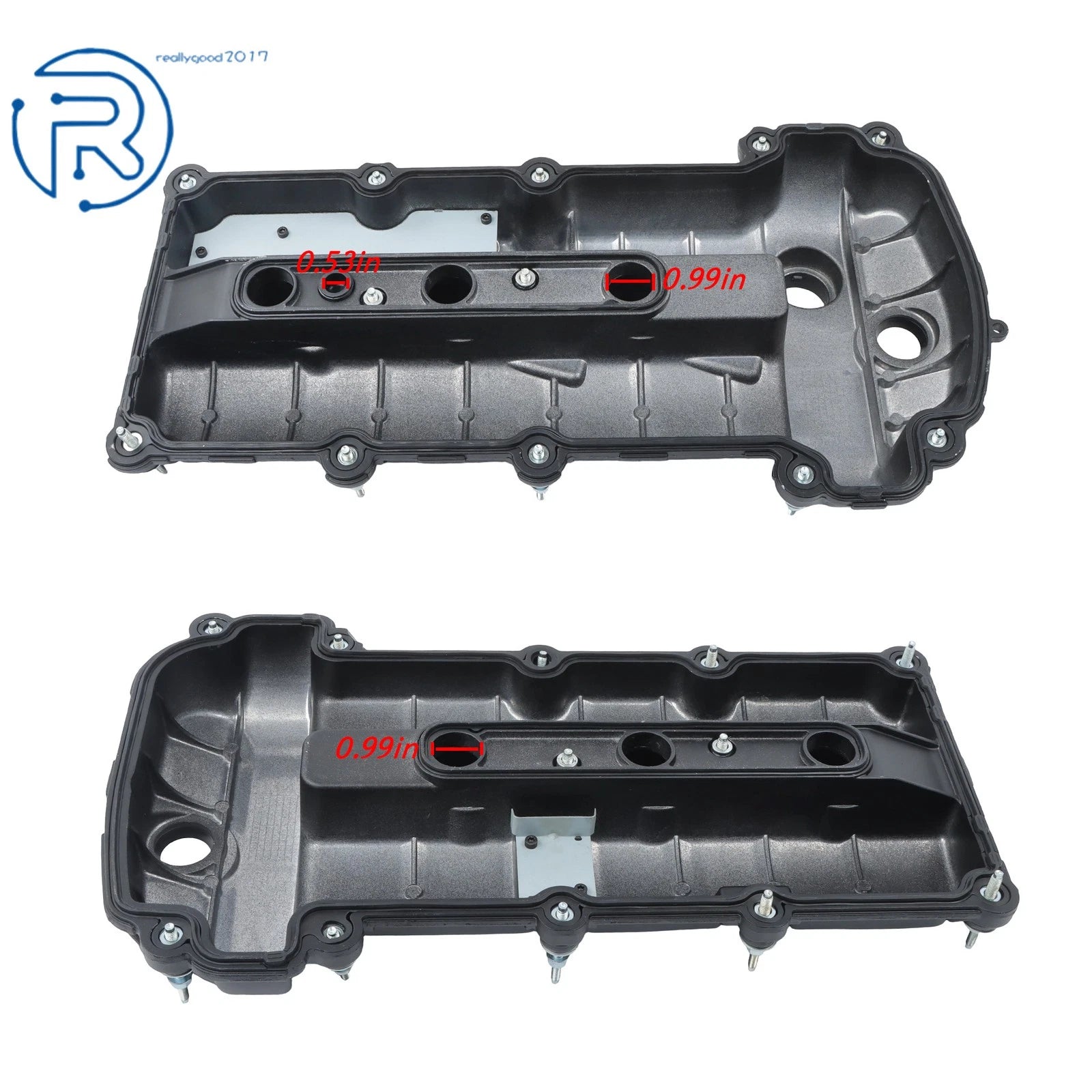Set of 2 Valve Covers for Jaguar S-Type (2002-2008)