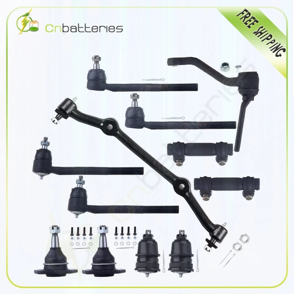 12Pcs Ball Joints Tie Rod Center Link Steering for Chevy S10 (1996–2003)