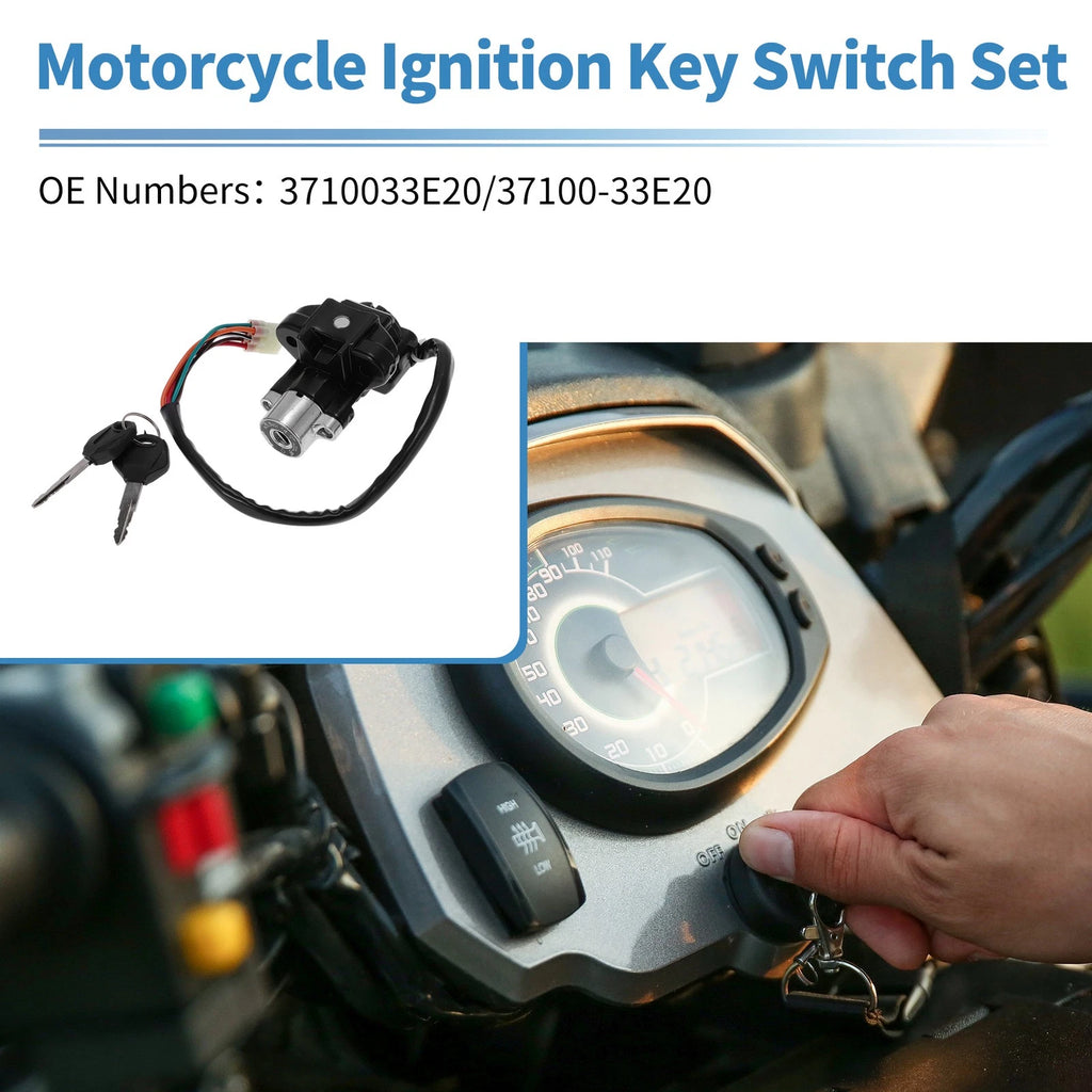 Ignition Key Switch No. 3710033E20 for Suzuki GSXR600 (2004–2005, 2008–2015)
