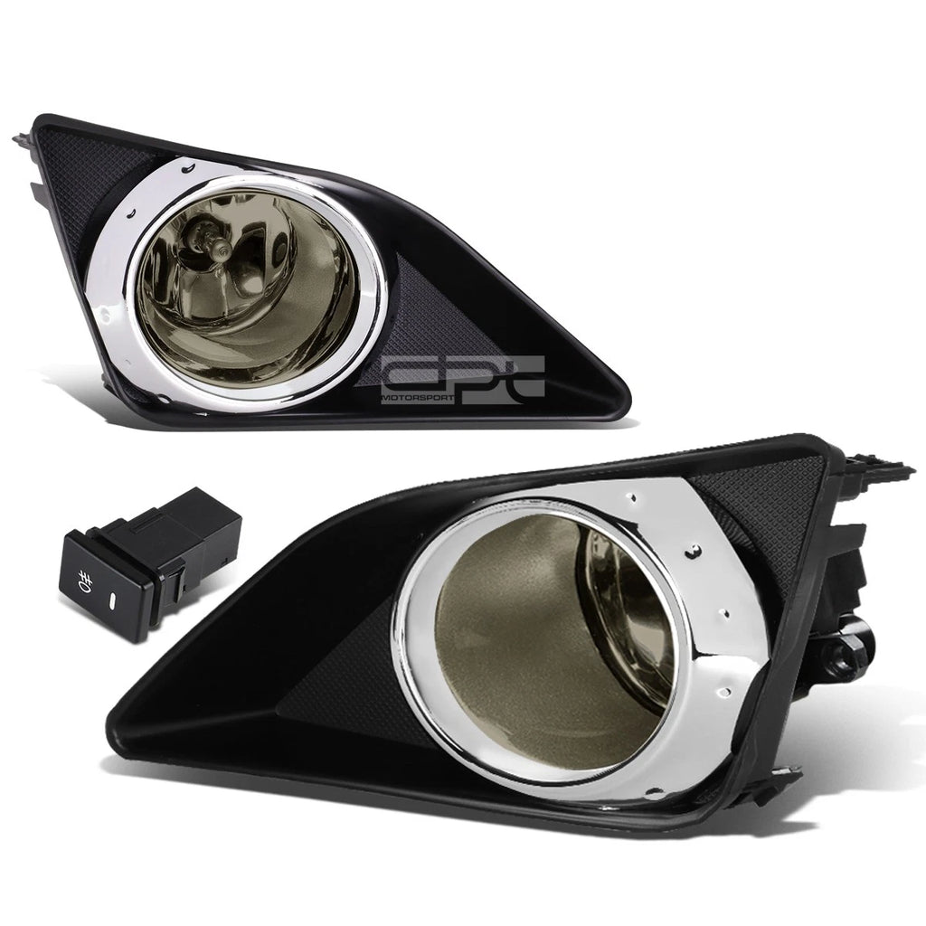 Fog Light Lamps with Switch for Toyota Corolla (2009–2010) - Smoked Lens, Chrome Ring
