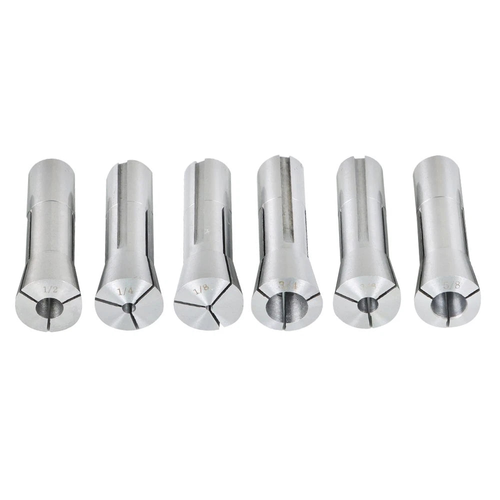Set of 6 Precision R8 Collets for Mill Chuck Holder