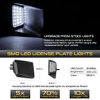 White LED License Plate Lights for Chevy Colorado GMC Canyon (2004–2012)