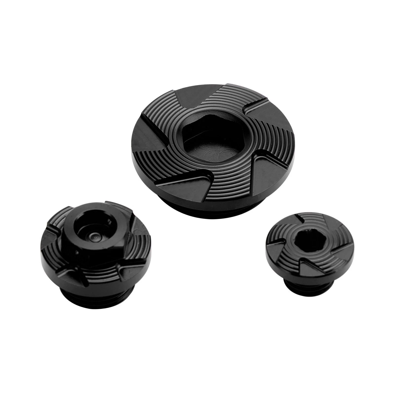 Black Billet Engine Plug Kit for Kawasaki KX250 KX250F KX450 KX450F (2009–2020)