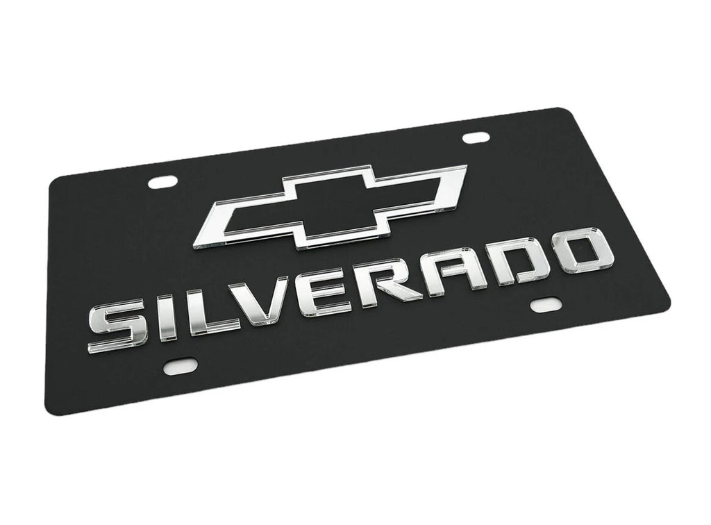 Bowtie Emblem Mirror 3D Black for Chevrolet Silverado (2014–2018)