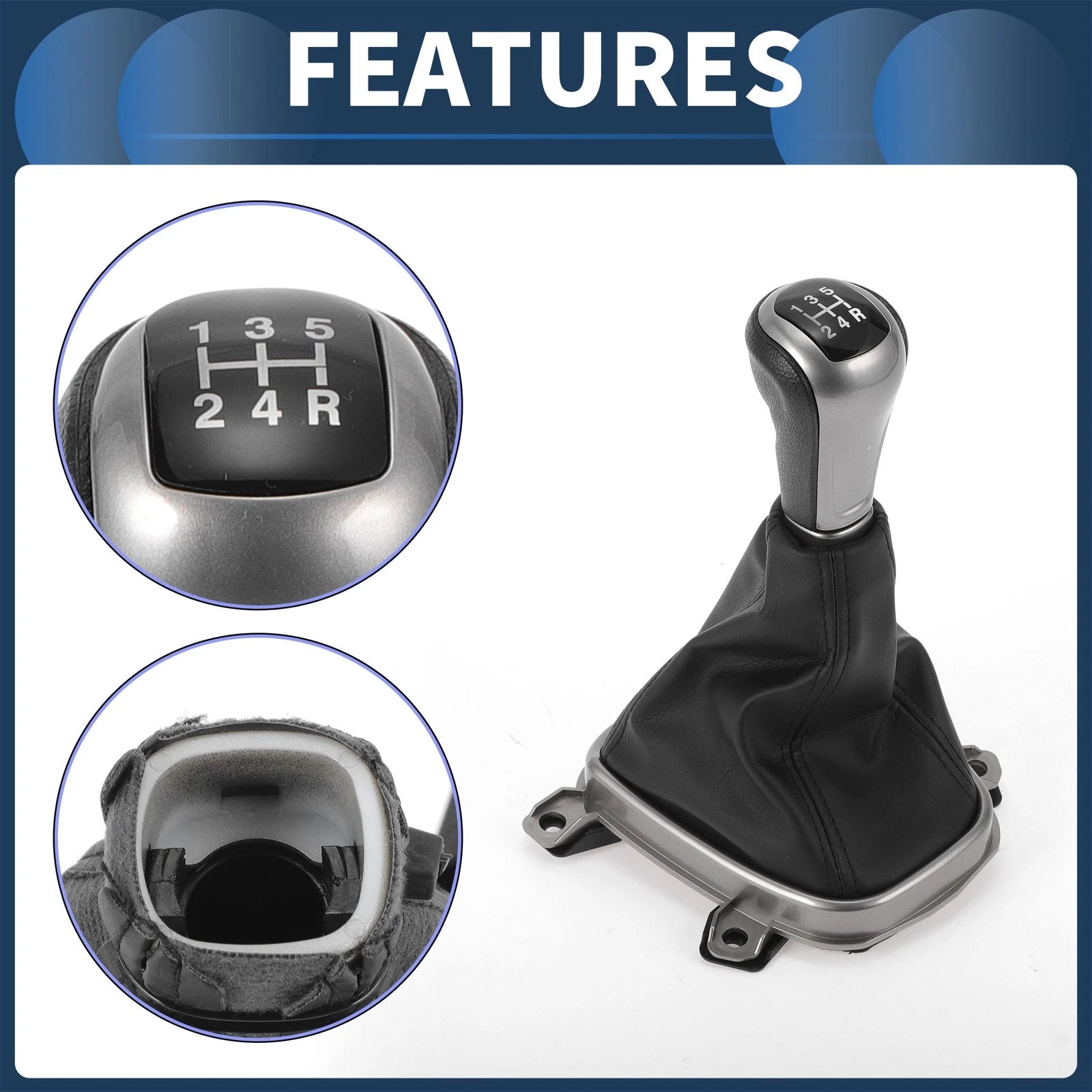 5 Speed Gear Shift Knob with Cover No. 77299TA0A01ZA for Honda Accord (2008–2012)
