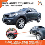 Matte Black Fender Flares for Ford Ranger PX1 T6 XLT XL Wildtrak (2012-2015)