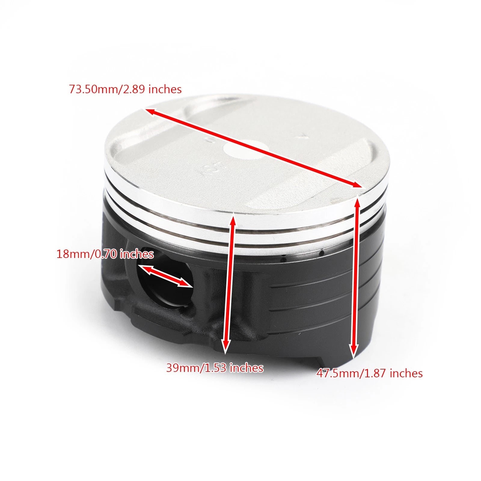 Piston Rings Kit Ø73.50mm +0.50 for Yamaha TT250R TTR250 TT-R (1993–2006)