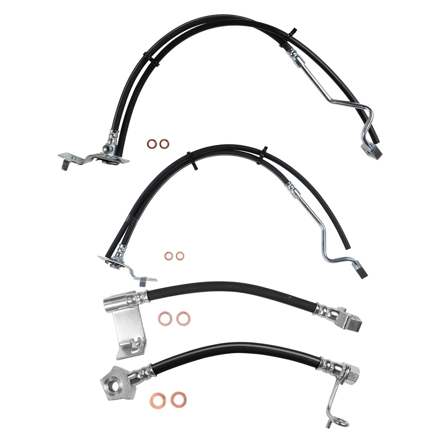 Sunsong Brake Hydraulic Hose Kit Set of 4 for F-350 4WD (2000)