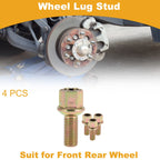 Set of 4 M12x1.5 Wheel Lug Studs for Audi 4000 (1982–1987)