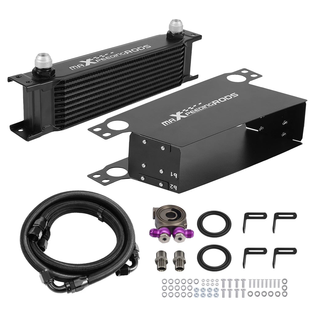 Universal Aluminum 10-Row Oil Cooler for 10AN Transmission Engine (2010–2020)