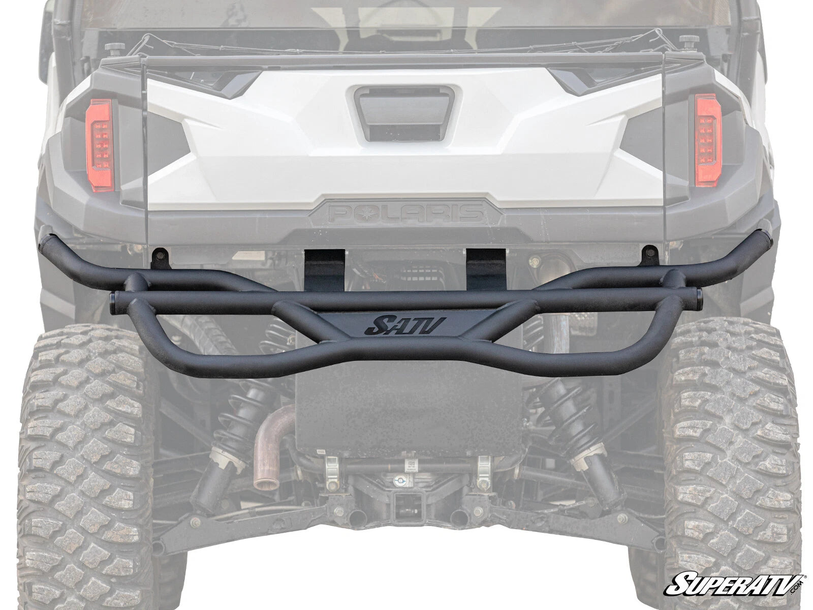 SuperATV Rear Bumper for Polaris General XP 1000 (2020–2023) - Wrinkle Black