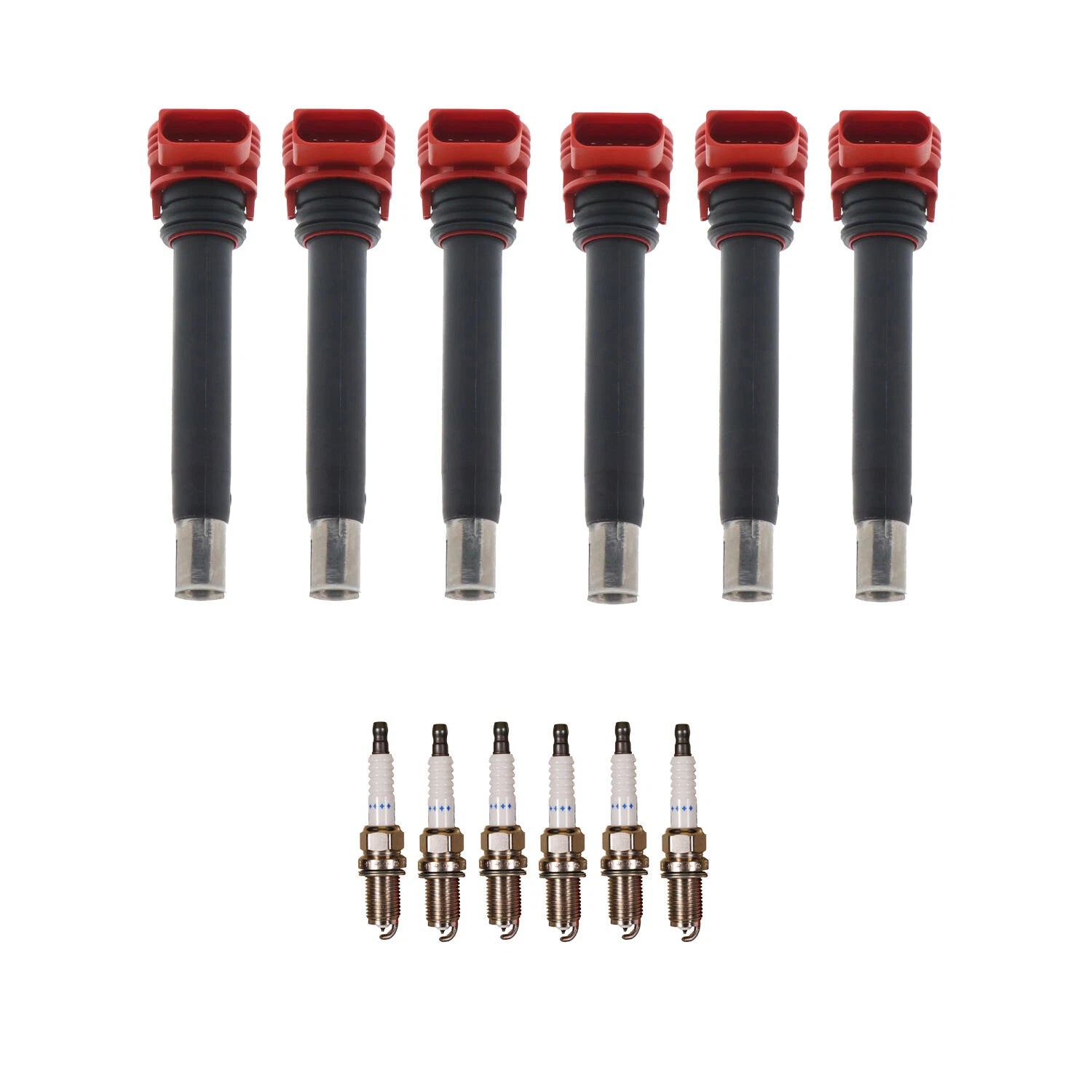 Set of 6 Ignition Coils & Spark Plugs for Audi Q5 S5 V6 (2018–2021)