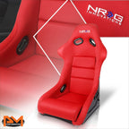 NRG Reinforced Fiberglass Fixed Back Racing Bucket Seat for Universal Fit (2000–2023)