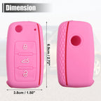 Pink Silicone Key Fob Shell for Volkswagen GTI CC (3 Button)