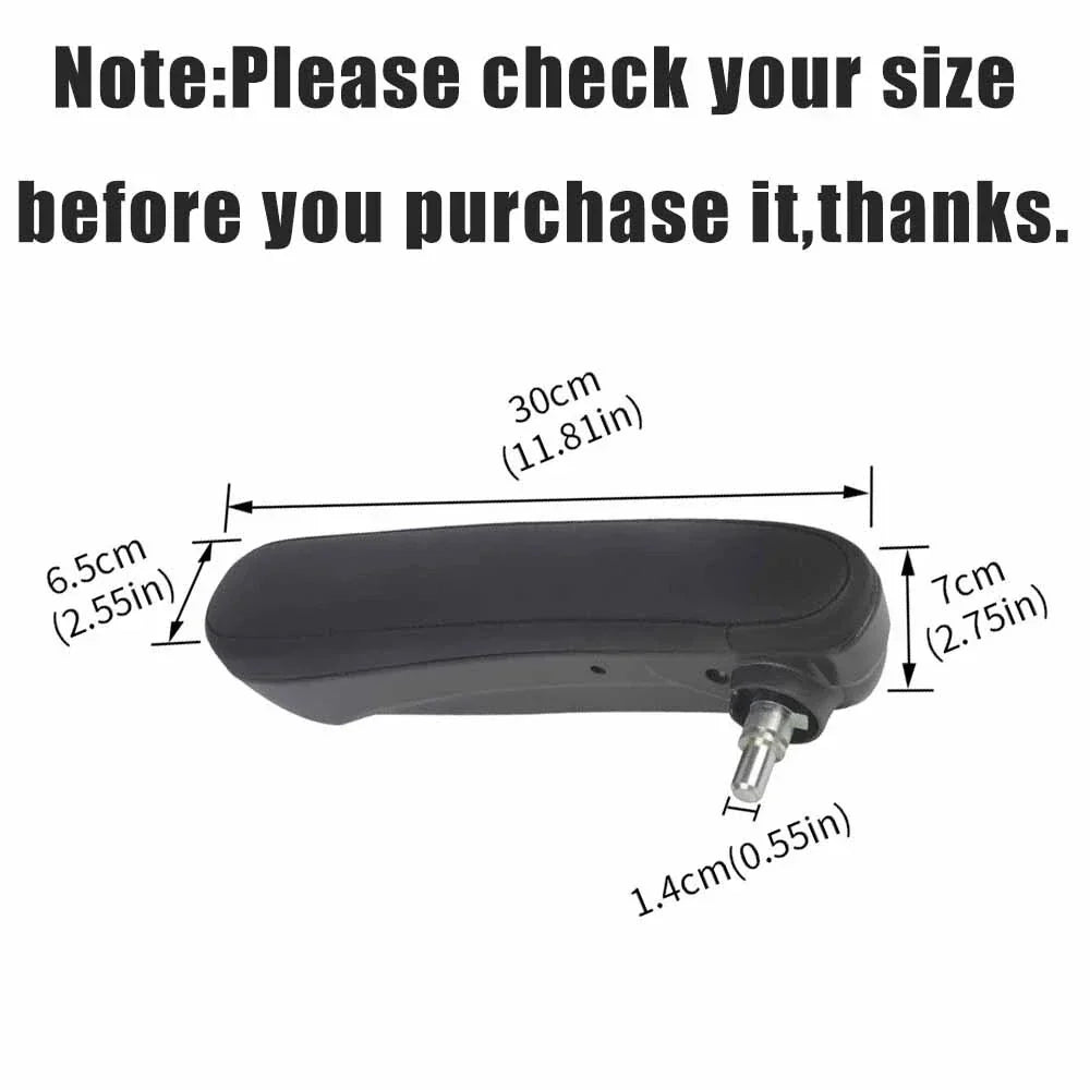Front Seat Armrest Set  Black for Fiat 500 (2016-2019)