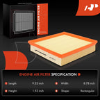 2X Engine Air Filter for Chevy Impala (2006-2011) Buick LaCrosse (2006-2011)
