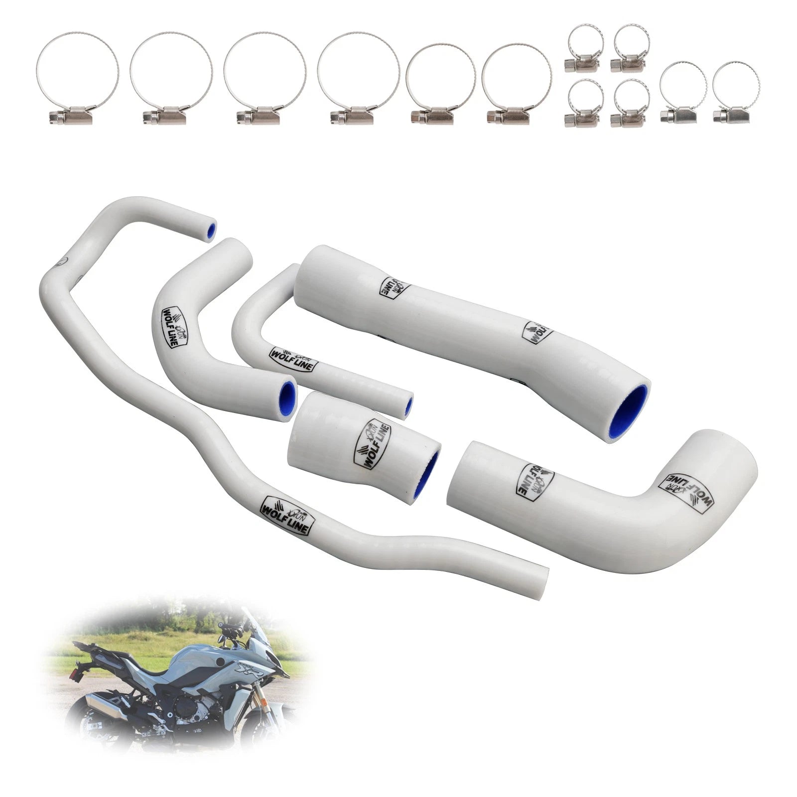 Silicone Radiator Coolant Hose Kit for BMW S1000XR (2021–2024)