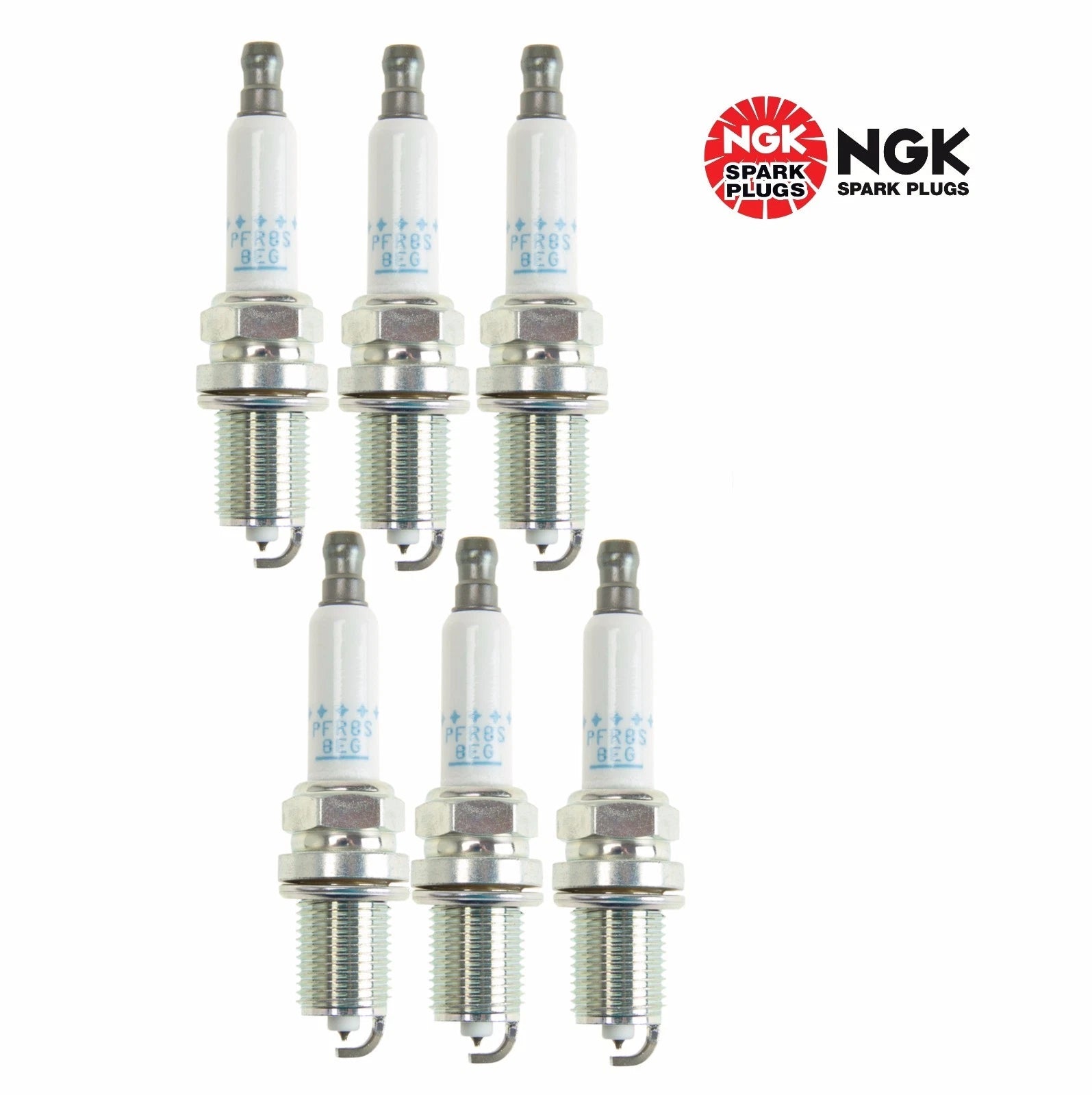 Set of 6 Pre-Gapped Spark Plugs NGK PFR8S8EG/94460 for