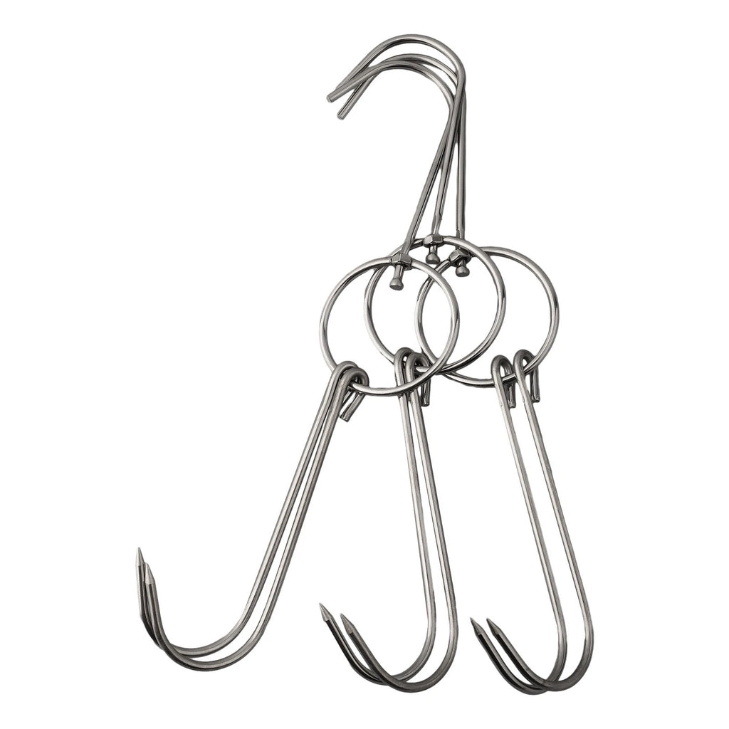 Set of 2 Stainless Steel Meat Hooks for BBQ Grill Hanger