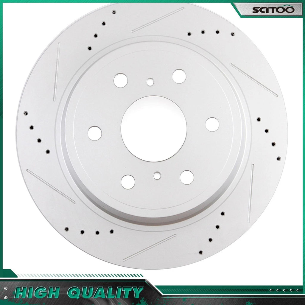 Rear Brake Calipers Rotors Ceramic Pads for Chevy Silverado 1500 (2008–2013)