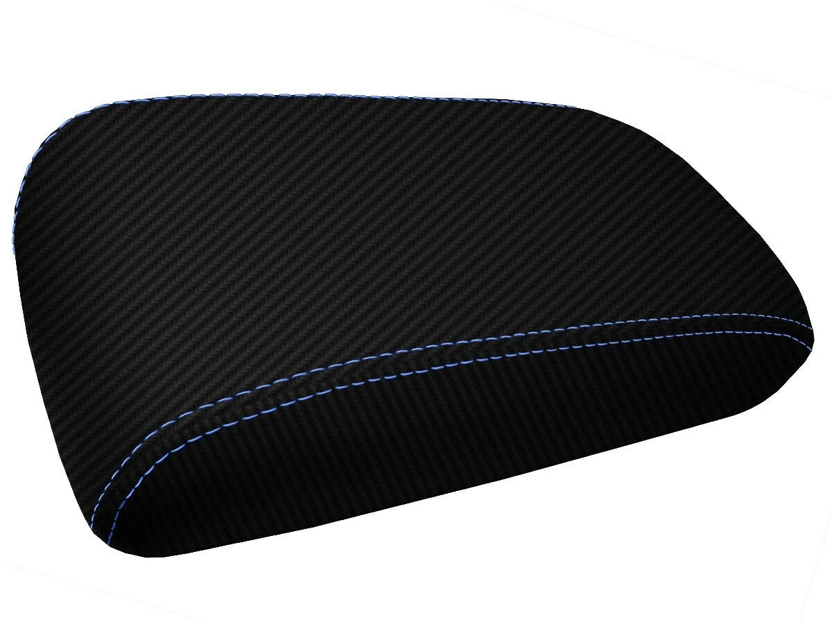 Carbon Fiber Console Lid Armrest Cover for Lexus SC300 (1992–2000) Blue Stitch