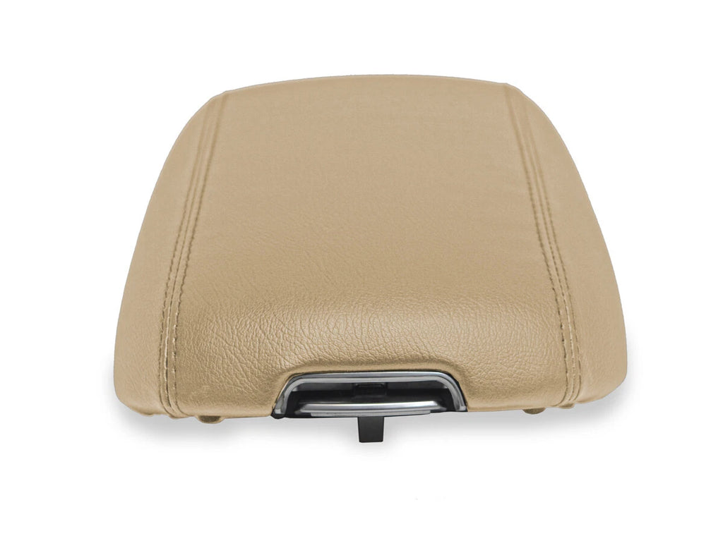 Center Console Lid Armrest Cover for Kia Sorento (2014–2020) Beige PVC Leather