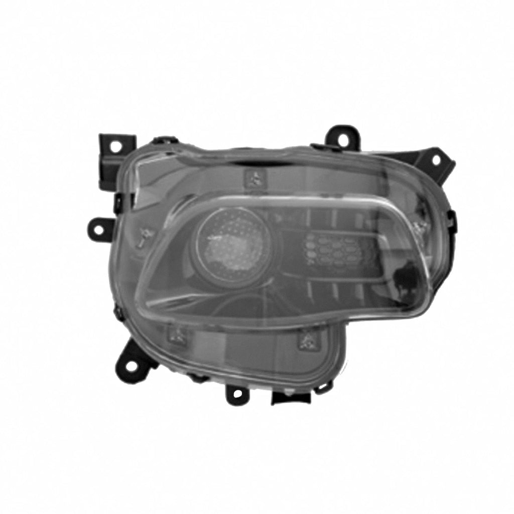 Replacement Passenger Side Halogen Headlight Assembly w/Black Bezel