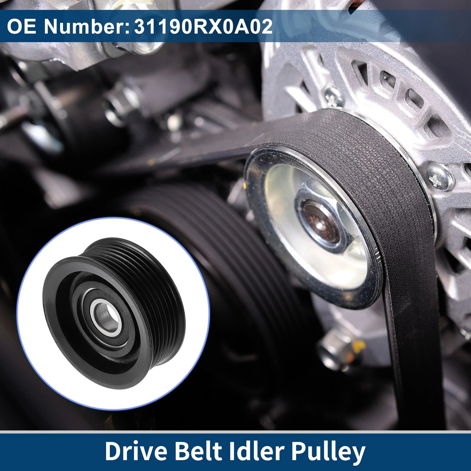 Drive Belt Idler Pulley for Honda CR-V, Acura (2012–2014) No. 31190RX0A02