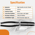 Set of 4 Window Visor Rain Guards for Honda Jazz (2015–2020) Black