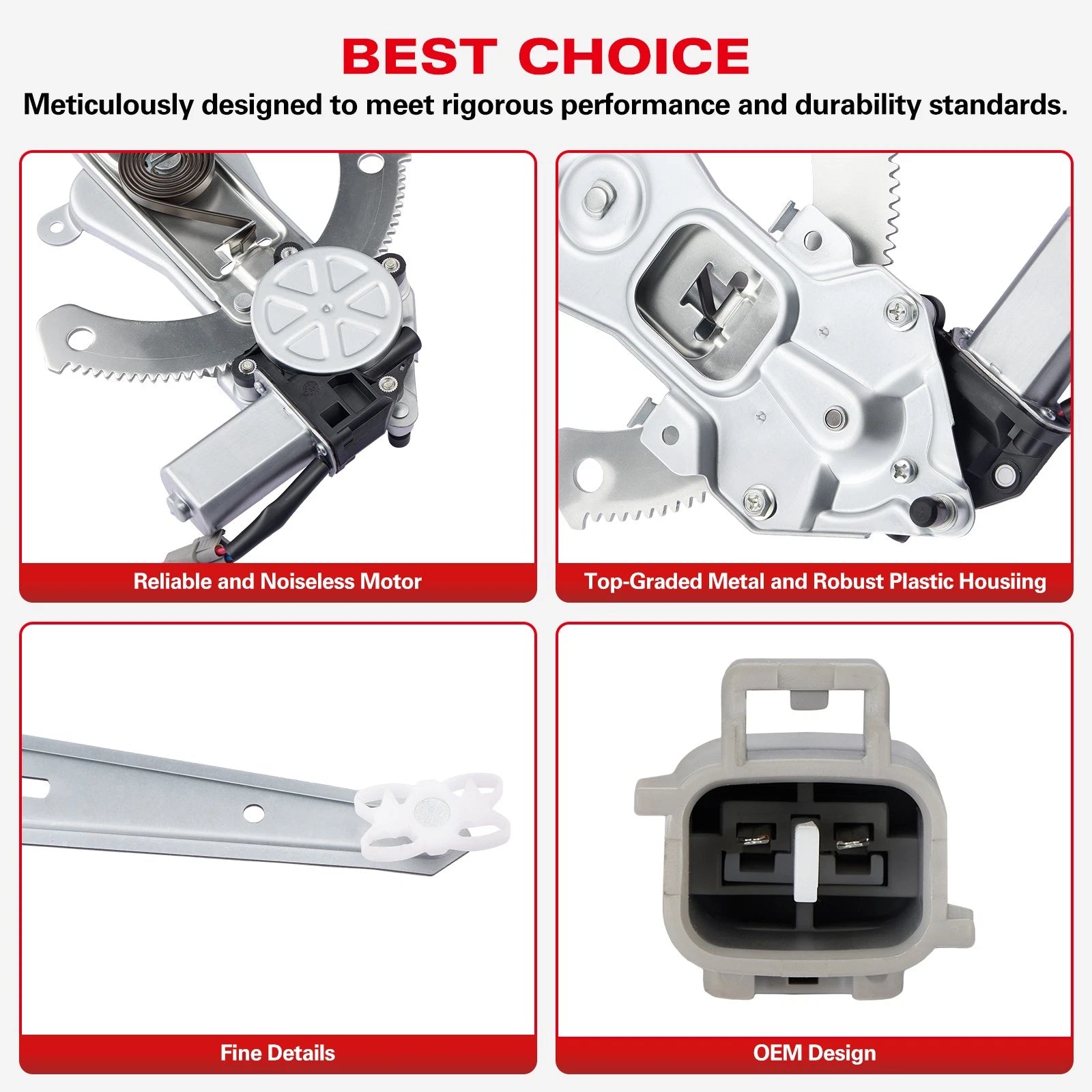 Window Regulator w/ Motor for Mercury Monterey (2004–2007)