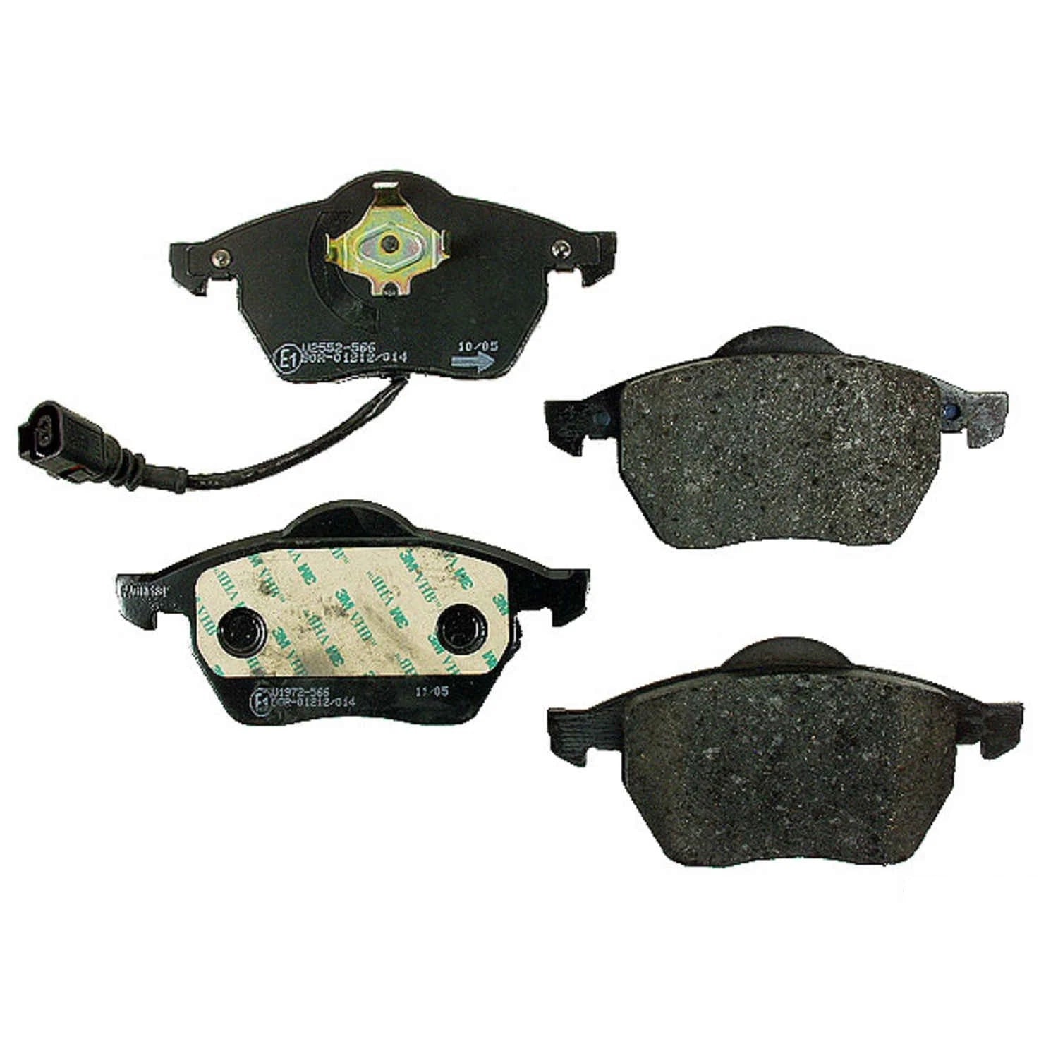 Set of 4 Front Disc Brake Pads for Volkswagen Jetta, Beetle (Hella Pagid 355008471)