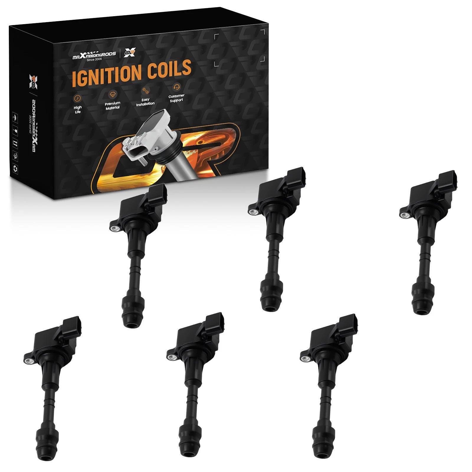 Set of 6 Ignition Coils for Infiniti FX35 G35 M35 (2003–2008)