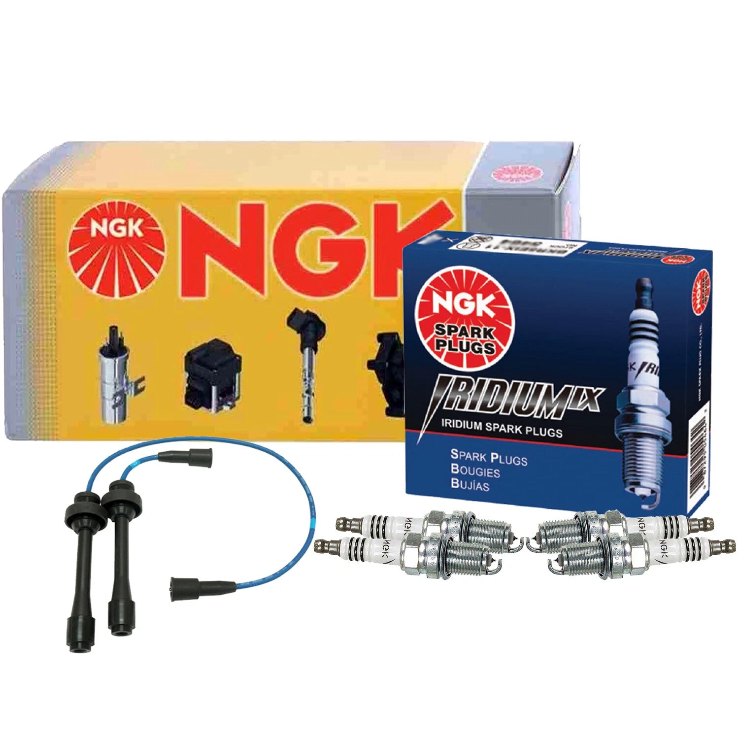 Set of 4 NGK Iridium IX Platinum Spark Plugs for Mazda Protege5 (2001–2003)