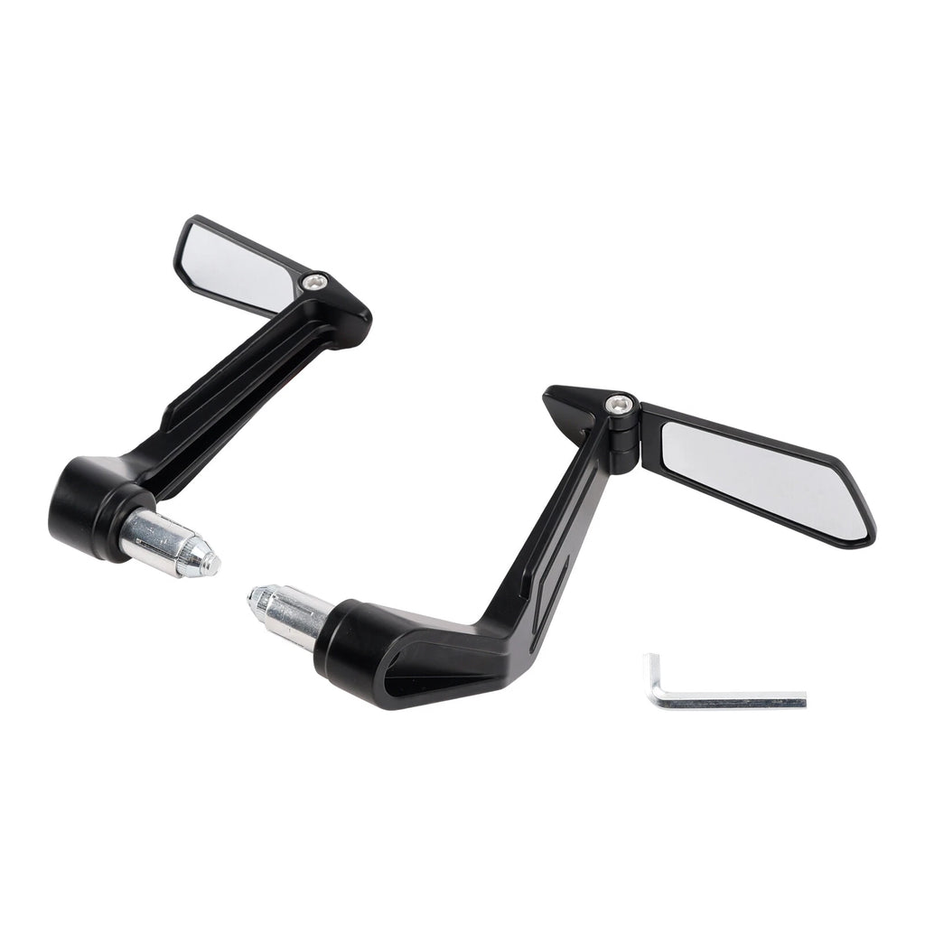 Handle Bar End Lever Protector with Folding Mirrors Set for Universal Motorcycle A9