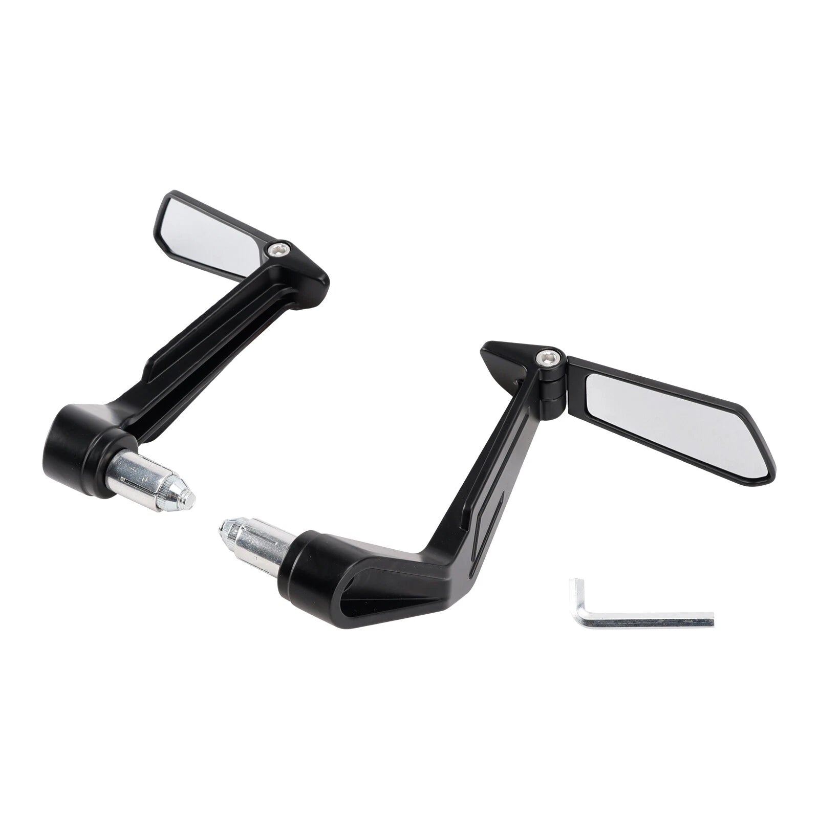 Handle Bar End Lever Protector with Folding Mirrors Set for Universal Motorcycle A9