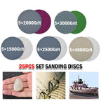 Set of 25 Sand Paper Discs 1500 2000 2500 3000 4000 for Wood Polishing