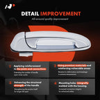 2X Rear Exterior Door Handle for Dodge Ram Dakota 2011-2019
