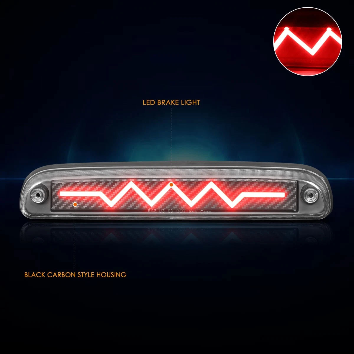 Sequential Heartbeat LED Third Tail Brake Light for Ford F250-F550 SD (1999–2016)
