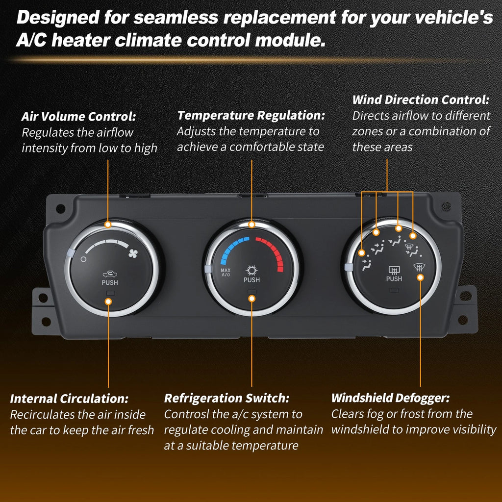 A/C Heater Climate Control Module Panel 55056826AB for Dodge Ram 1500 (2009–2011)