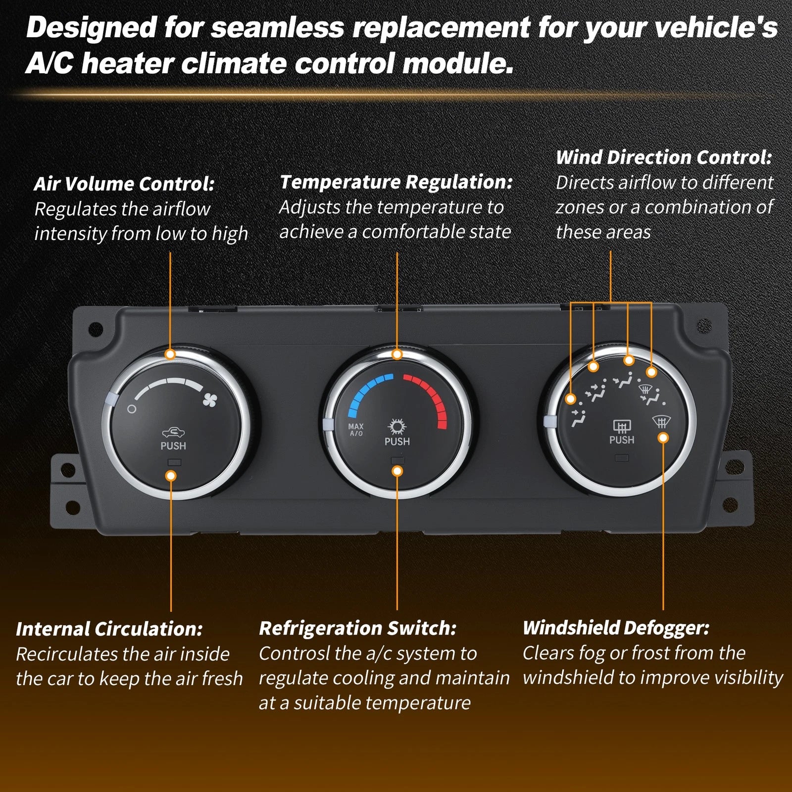 A/C Heater Climate Control Module Panel 55056826AB for Dodge Ram 1500 (2009–2011)