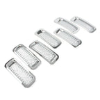 7 x Front Mesh Grille Cover for Jeep Patriot (2011-2017) Chrome ABS