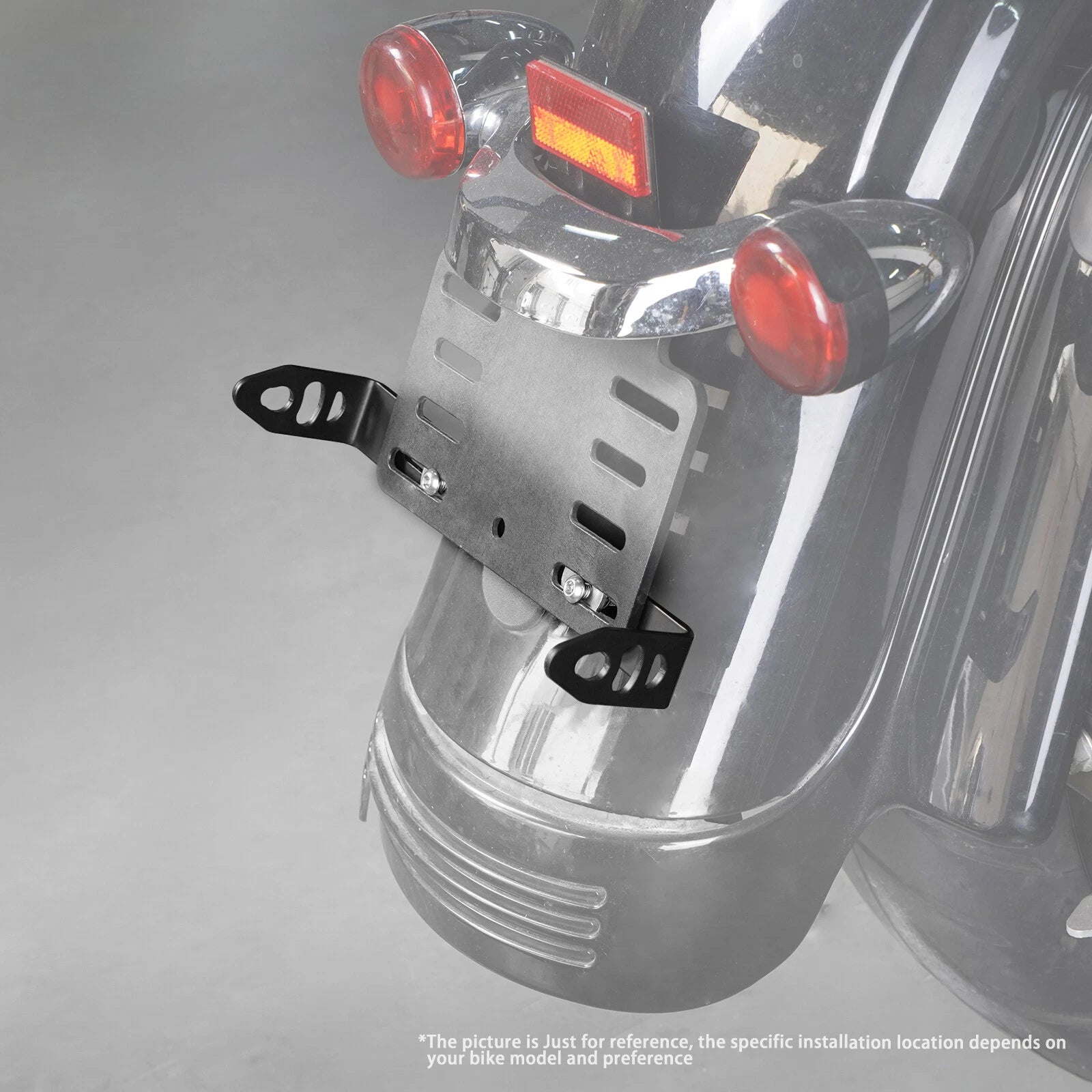 License Plate Mount Turn Signal Relocation Kit for Universal Motorcycle