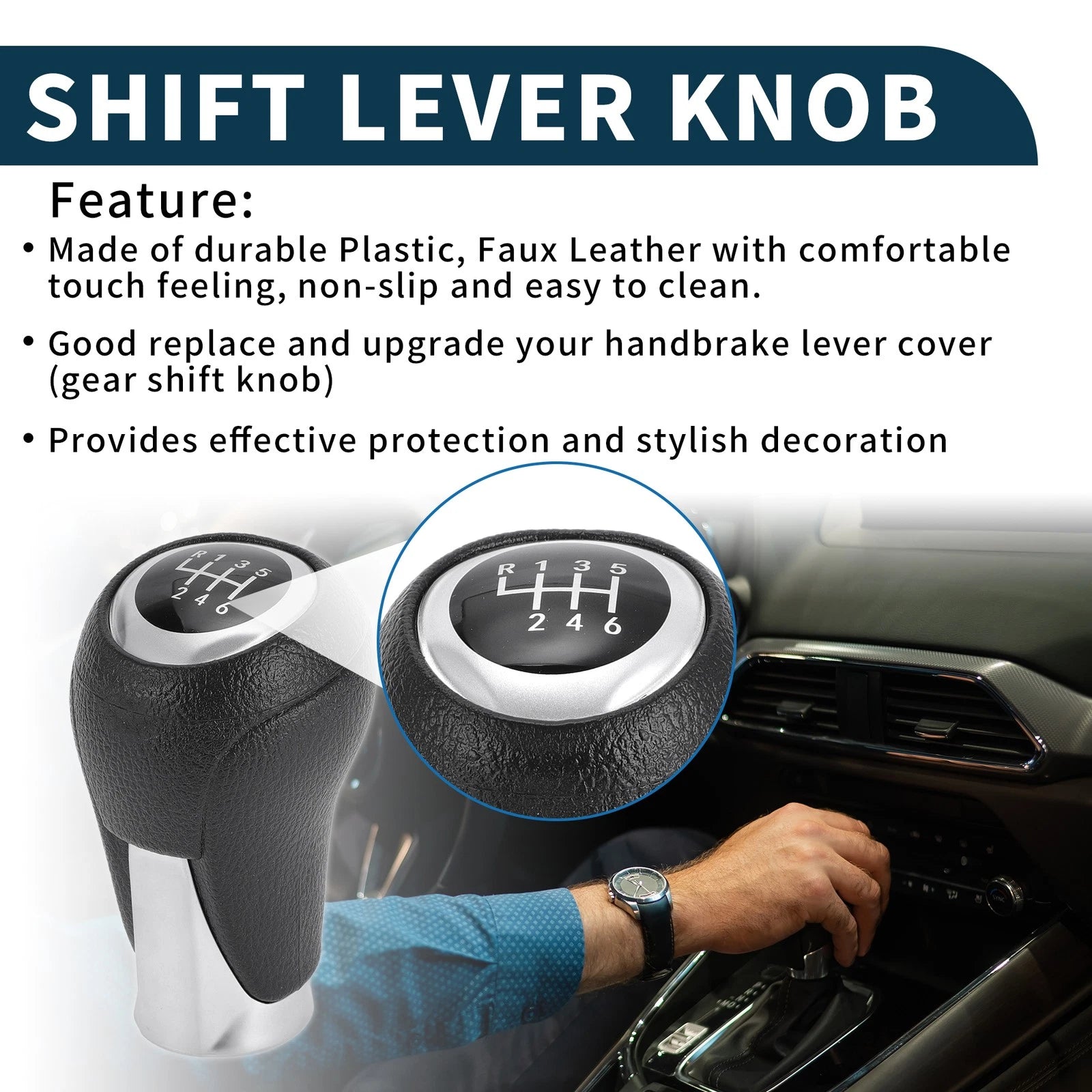 6 Speed Manual Gear Shifter Knob for Mazda 3, CX-5 (2013–2015)