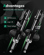 Front Set of 2 Shock Struts for Suzuki Grand Vitara (2006–2012)
