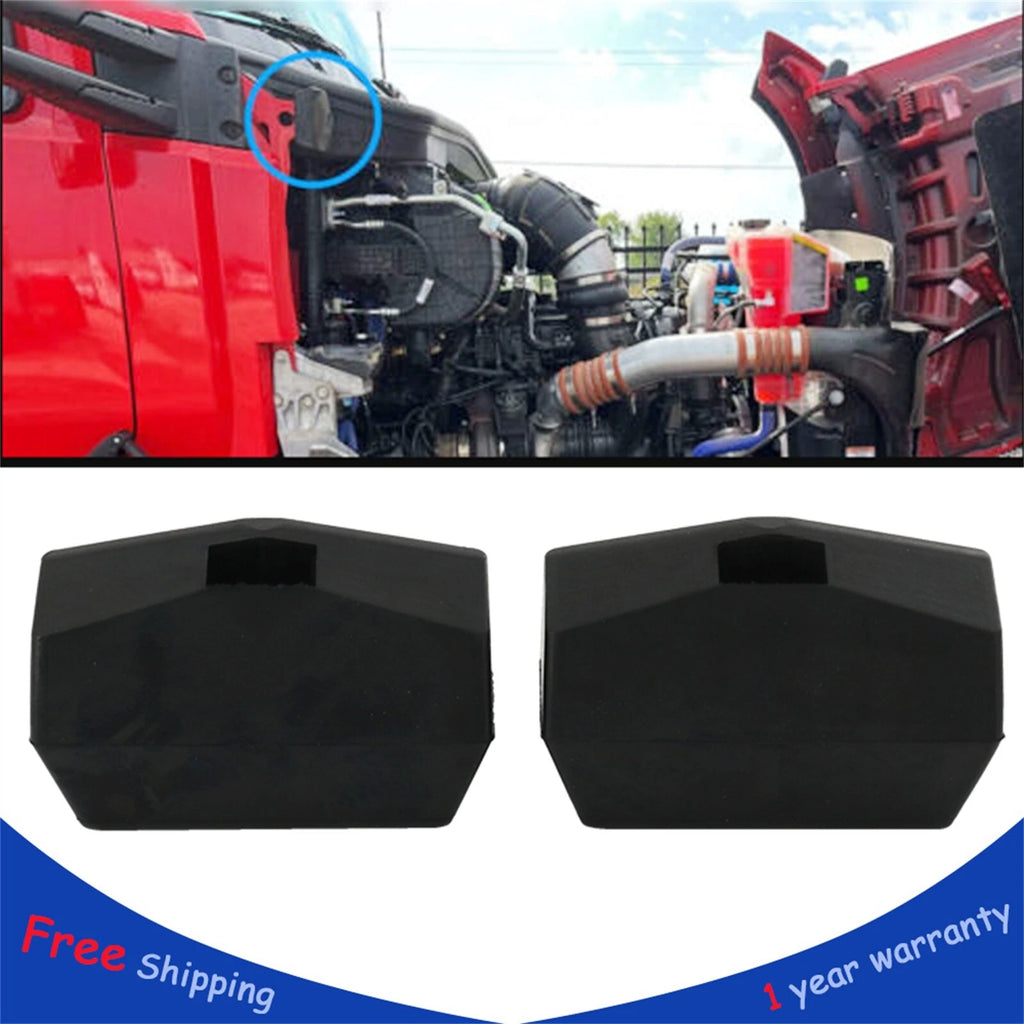 Set of 2 Hood Latch Bumper Supports for Peterbilt 579 Kenworth T680 T880