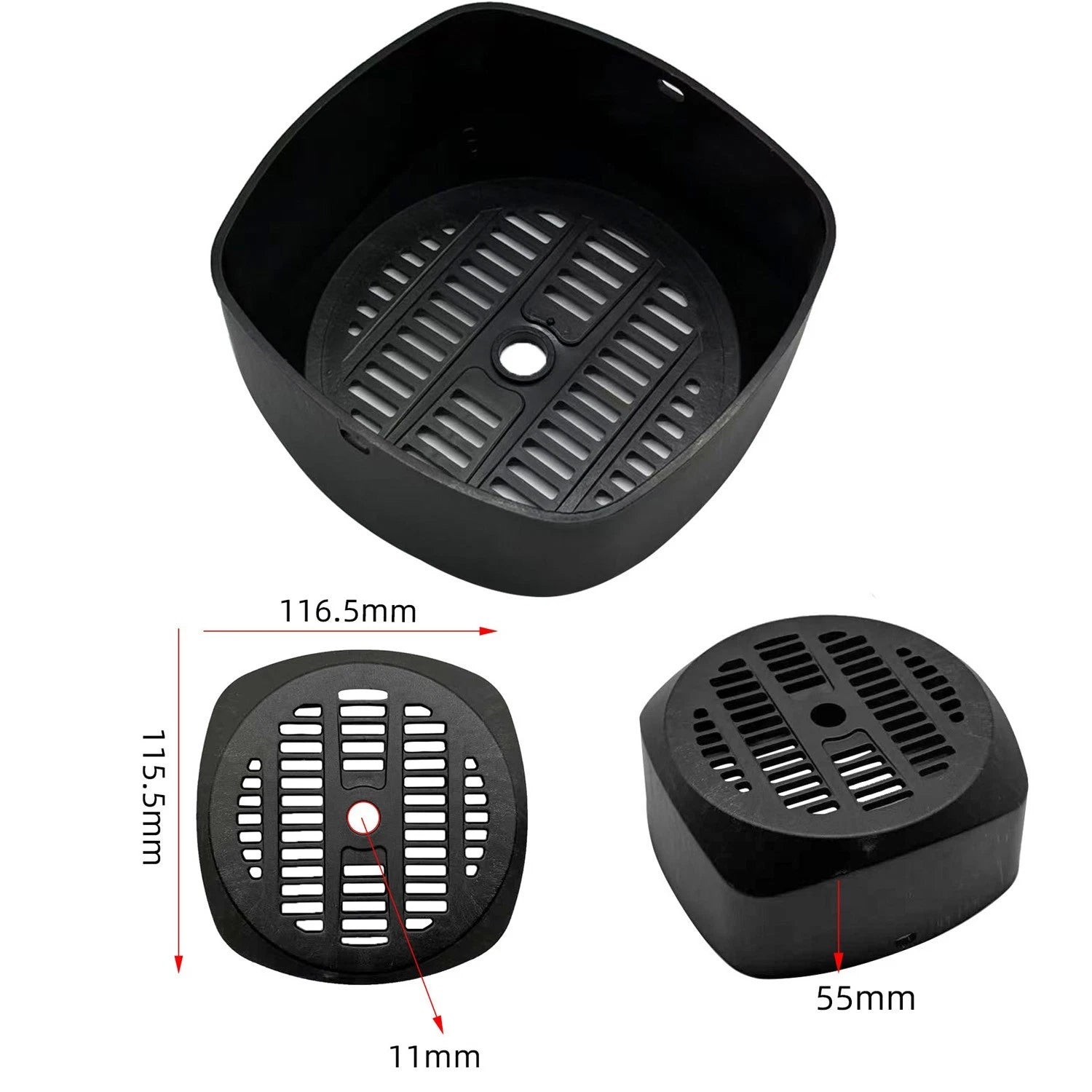 Fan Cover for Universal Booster Pump Motor (116x115mm)