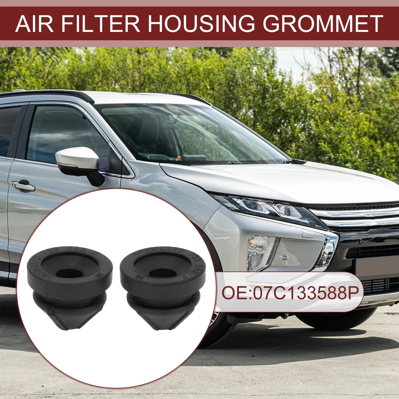 2 Pcs Air Filter Housing Grommet No. 07C133588P for Audi A3, Volkswagen Jetta 