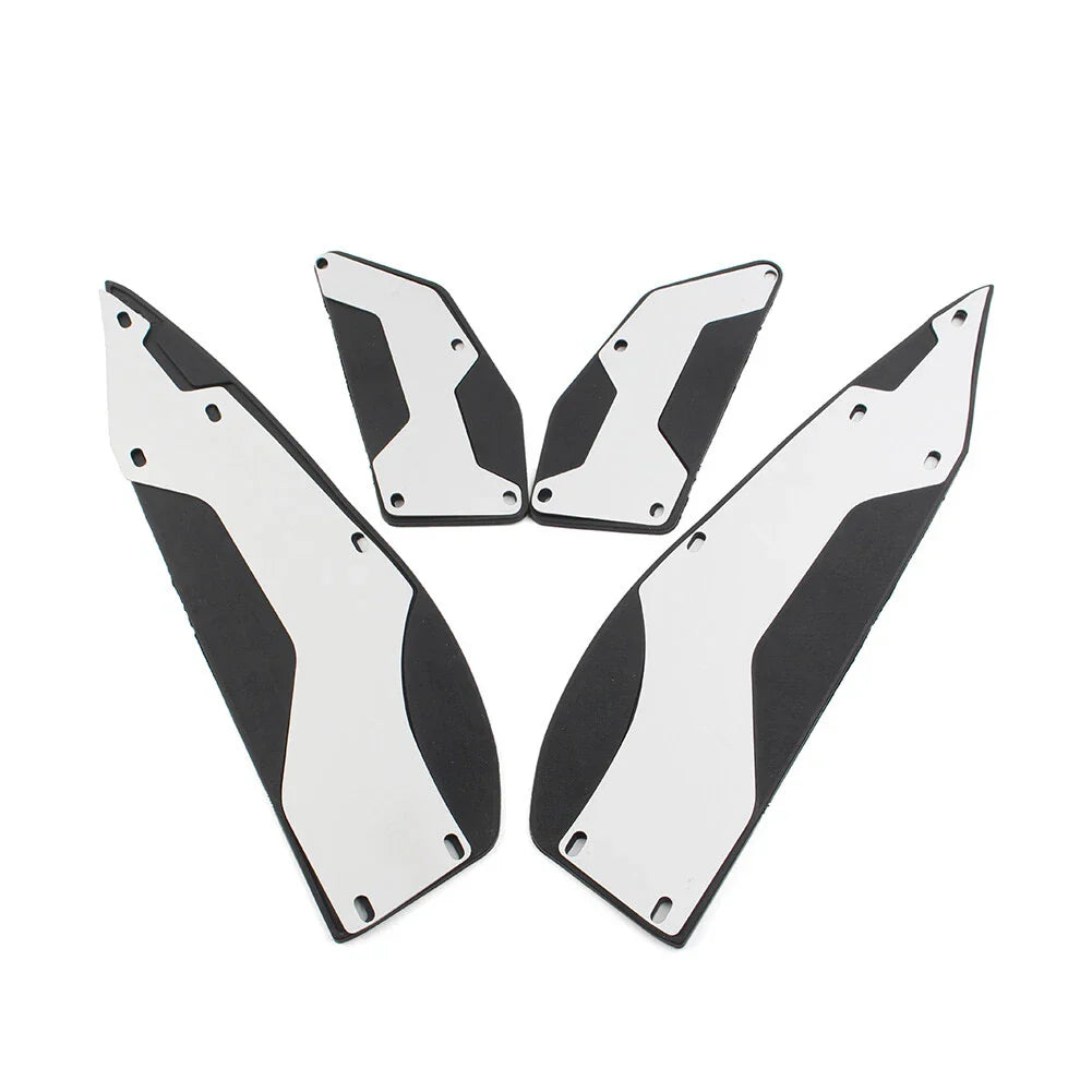 Silver Aluminum Floorboard Foot Pedals for Yamaha XMAX 250 300 400 (2017-2023)