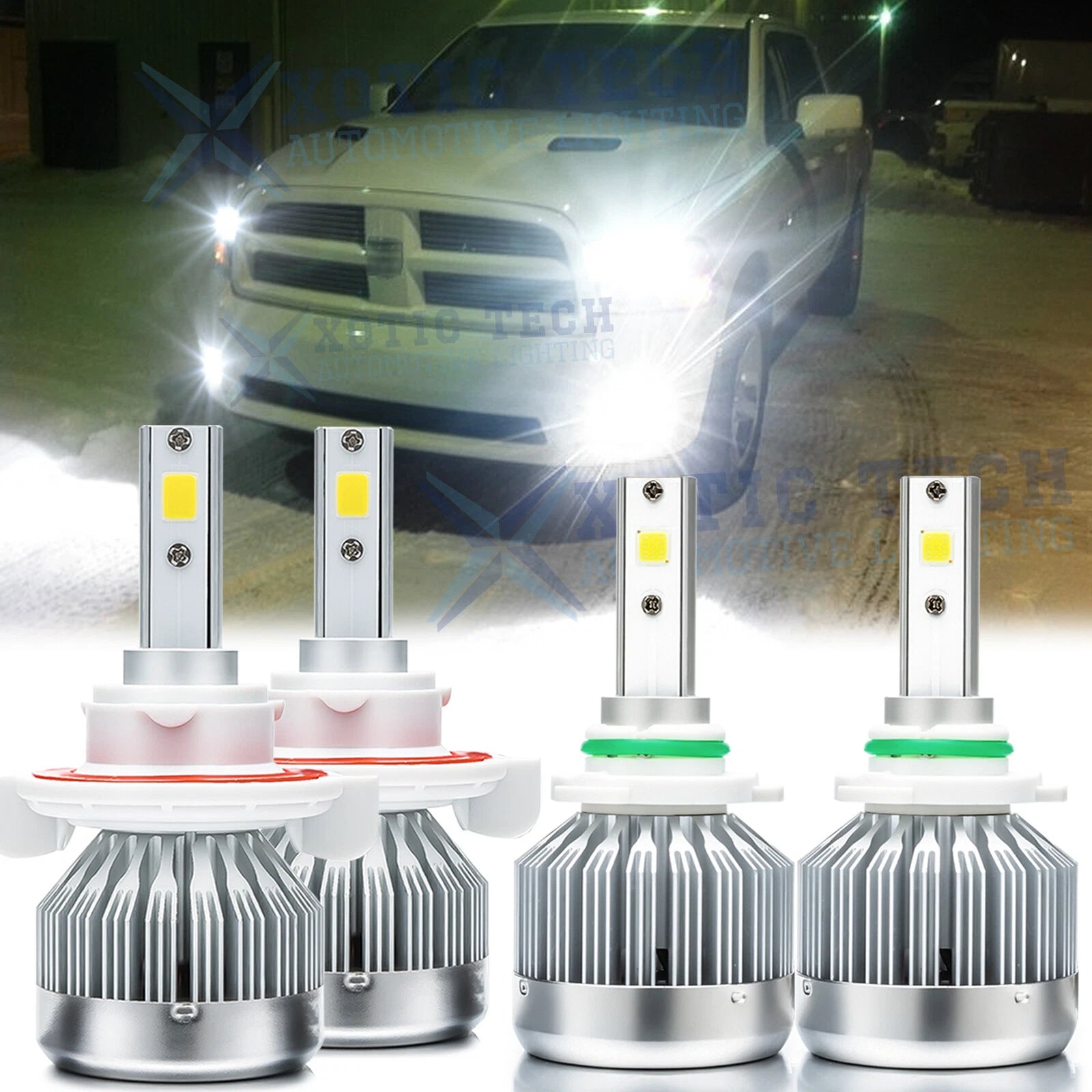 H13 LED Headlight and Fog Light for Dodge Ram 1500/2500/3500 (2010–2012)